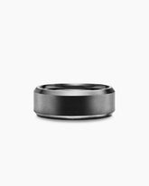 Streamline® Beveled Band Ring in Black Titanium, 8.5mm